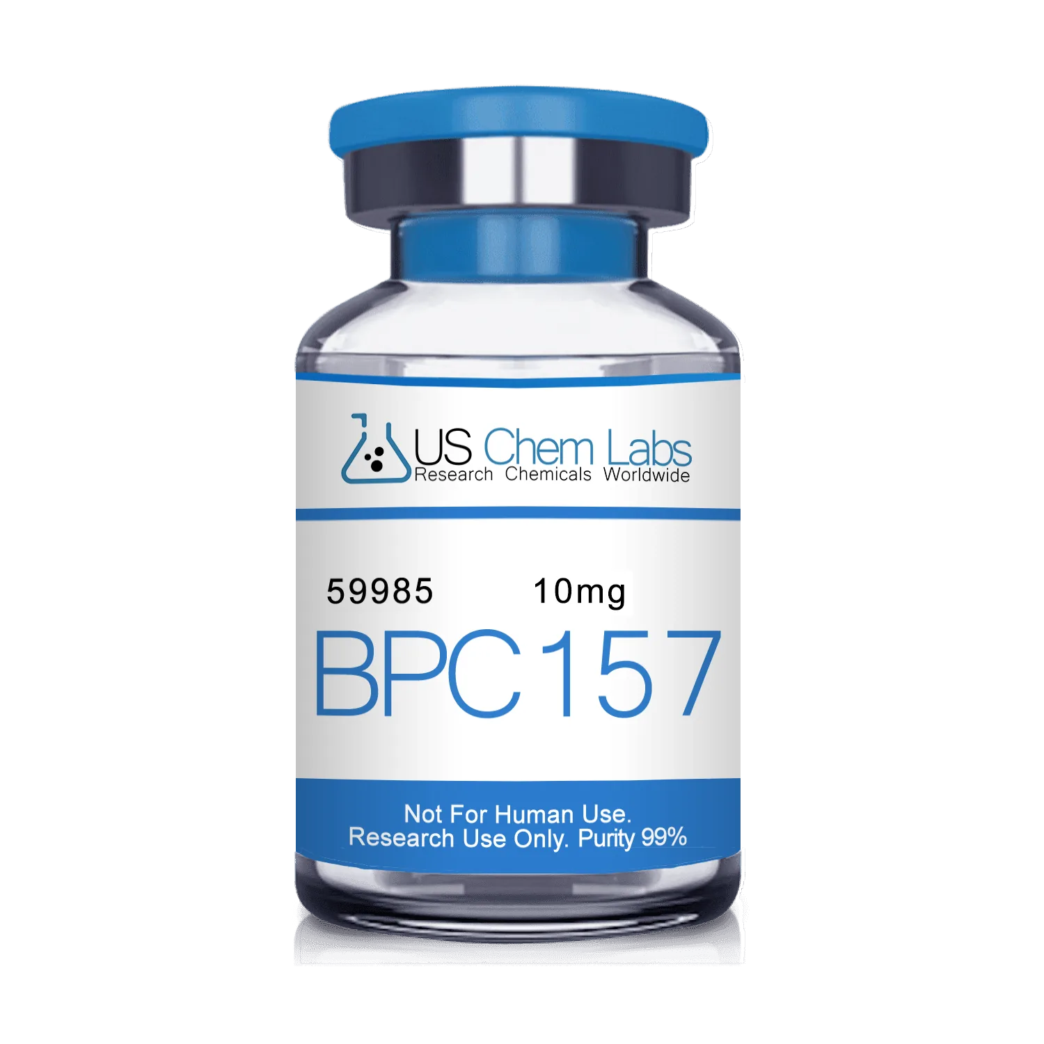 US Chem Labs BPC-157 10mg 5 Vials research peptide vial image